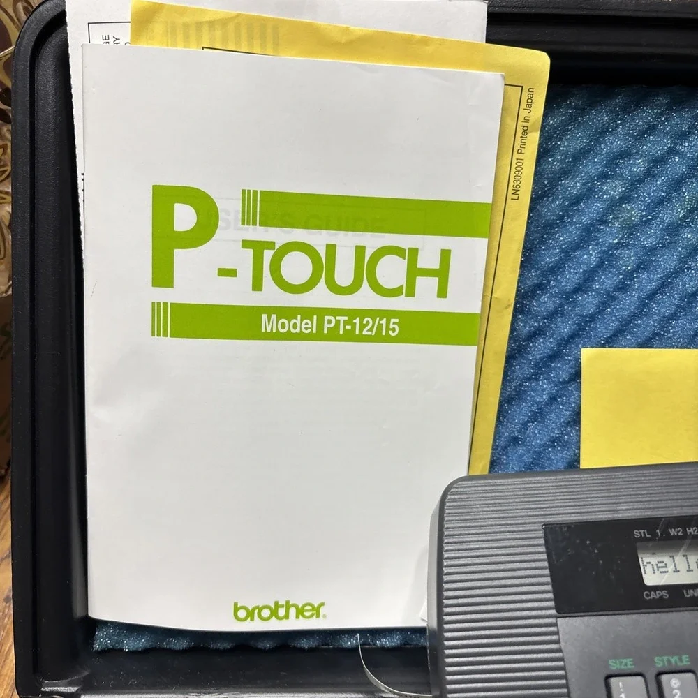 Brother P-Touch Label‎ Maker Electronic Labeling System PT-12/15 w/ Tape & Case